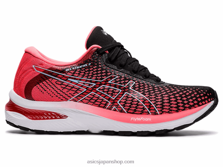 ゲル ストラタス 2 ニット L20V2663Asics ブレイジングコーラル/ブラック