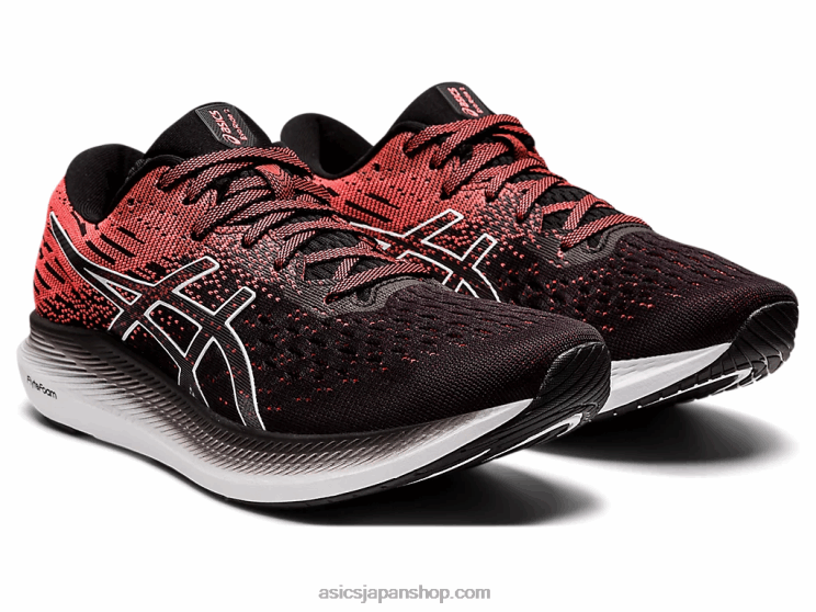 2を食べます L20V3811Asics ブラック/ブレイジングコーラル