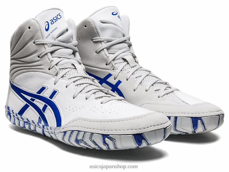 アグレッサー5 L20V1096Asics ホワイト/ラピスラズリブルー