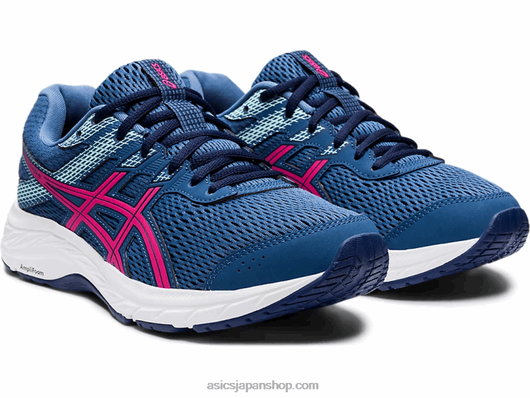 ジェルコンテント6 L20V4180Asics グランドシャーク/ピンクグロ