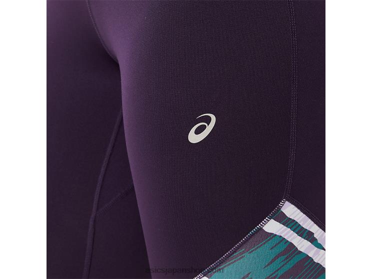 レディース ワイルド カモ 7/8 タイト L20V3028Asics ナイトシェード/ベルベットパイン