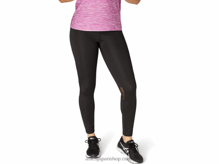 女性の7/8ファッションタイト L20V4108Asics パフォーマンスブラックエンボス