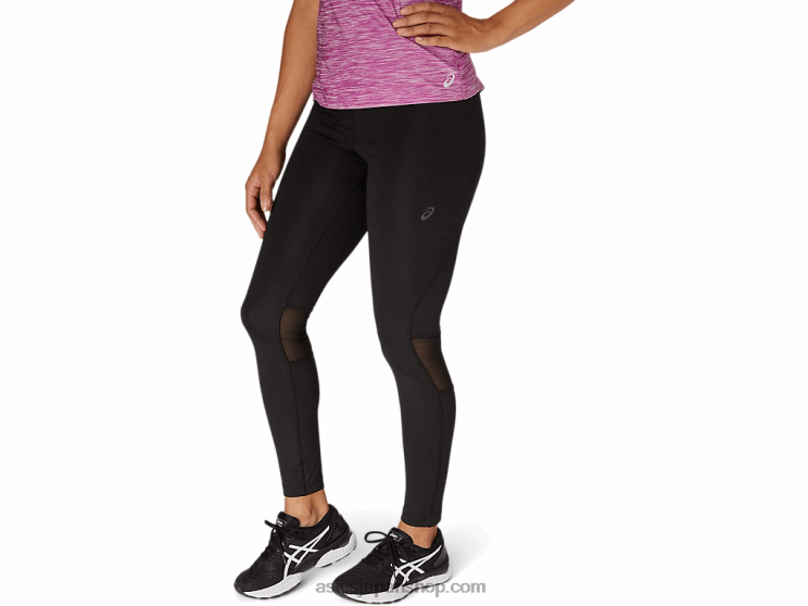 女性の7/8ファッションタイト L20V4108Asics パフォーマンスブラックエンボス
