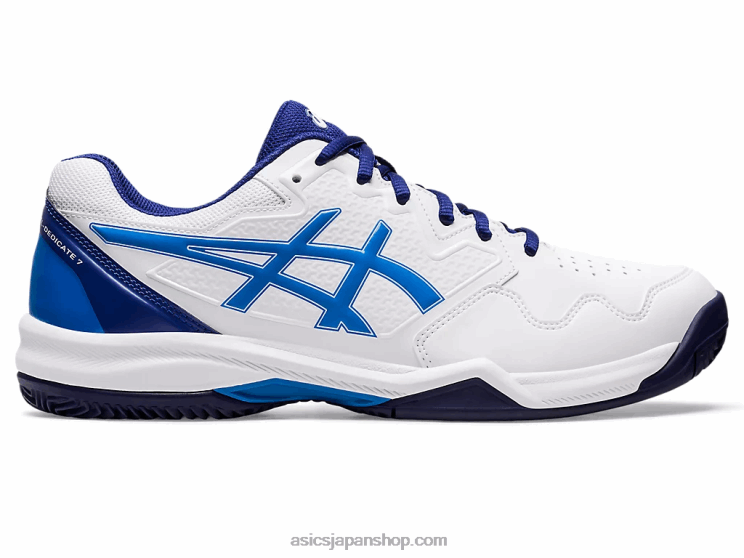 ジェルディディケート 7 クレイ L20V1147Asics ホワイト/エレクトリックブルー