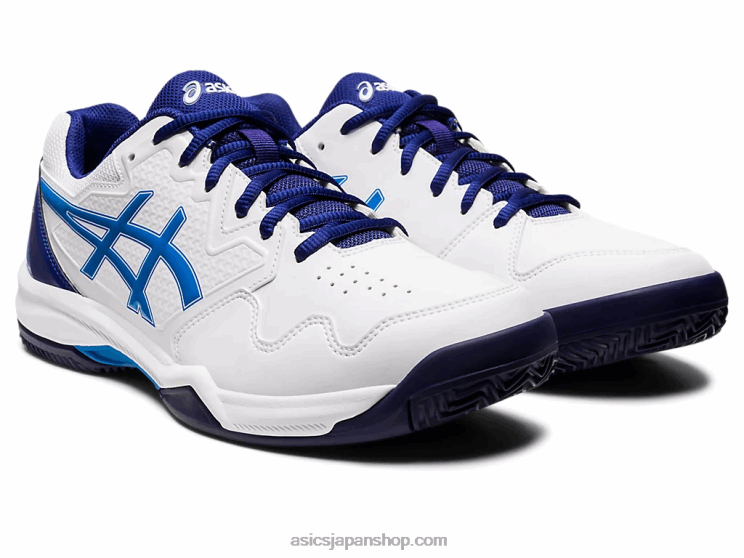 ジェルディディケート 7 クレイ L20V1147Asics ホワイト/エレクトリックブルー