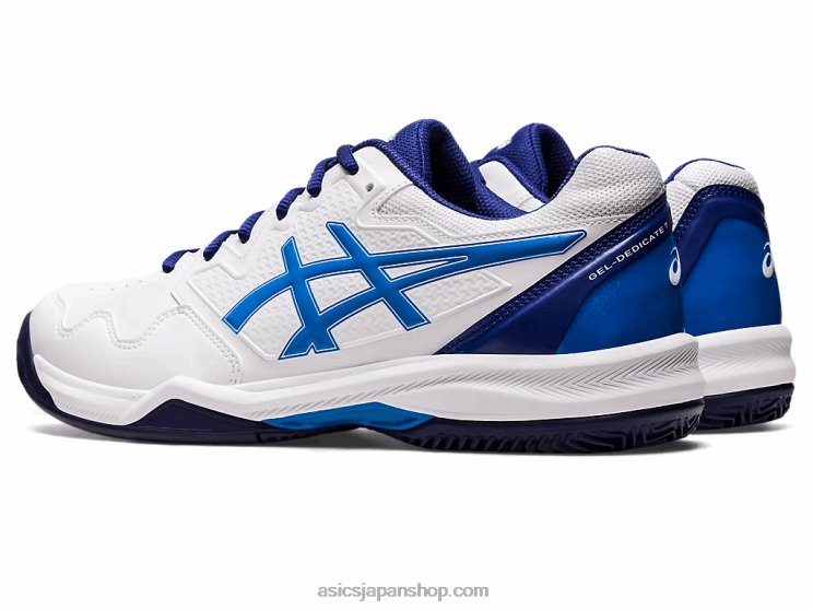 ジェルディディケート 7 クレイ L20V1147Asics ホワイト/エレクトリックブルー