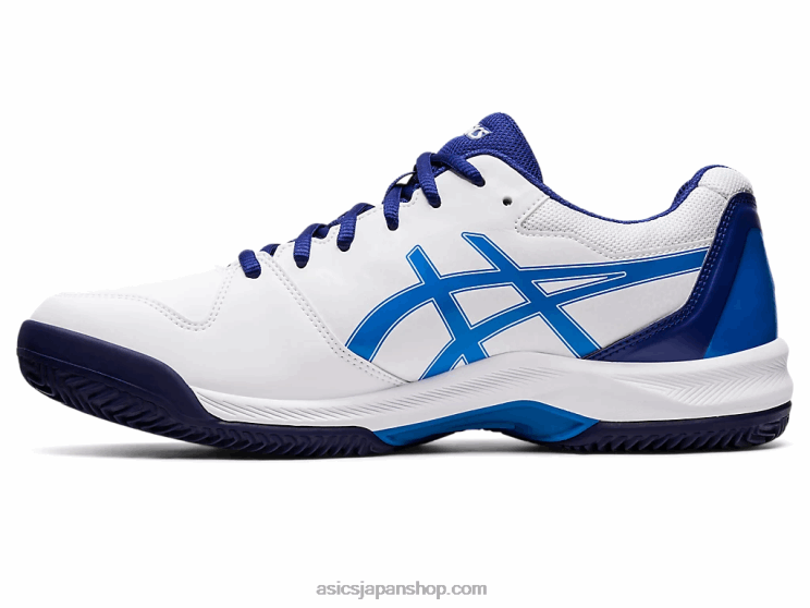 ジェルディディケート 7 クレイ L20V1147Asics ホワイト/エレクトリックブルー
