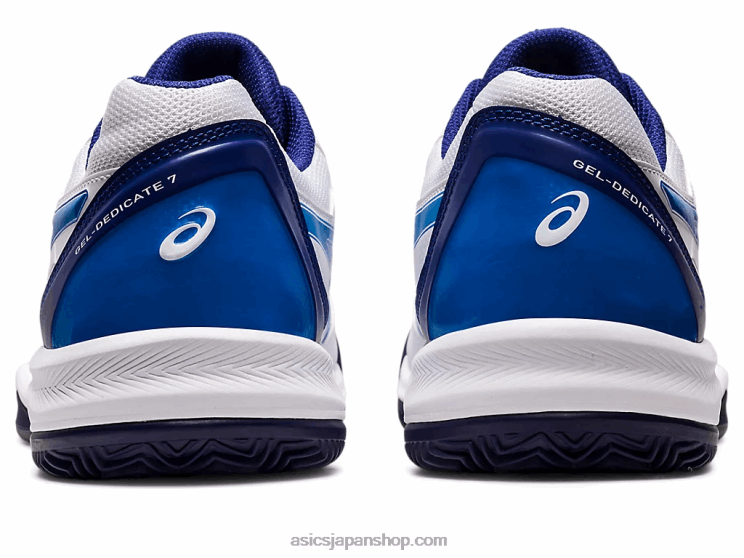 ジェルディディケート 7 クレイ L20V1147Asics ホワイト/エレクトリックブルー