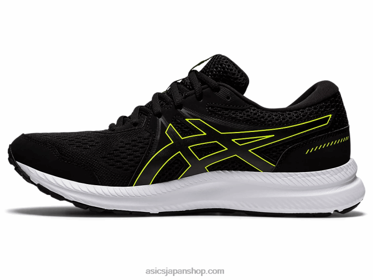 ジェルコンテント 7 エクストラワイド L20V1951Asics ブラック/ハザードグリーン