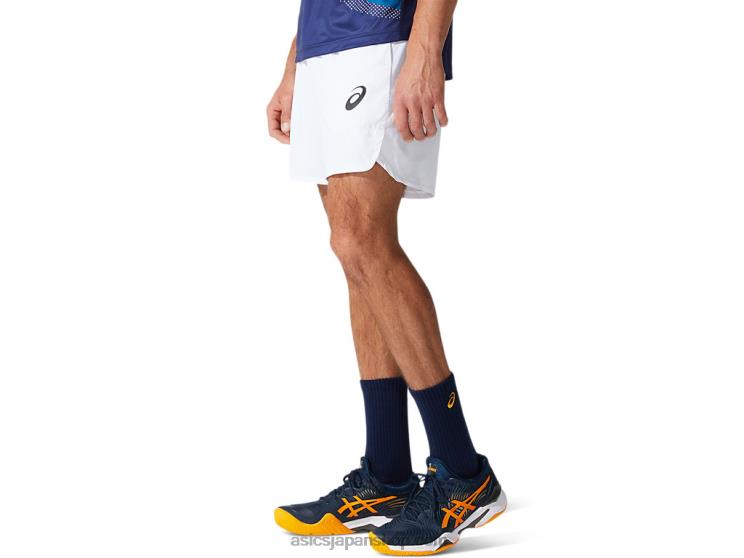 メンズマッチ 7インチショート L20V1999Asics 鮮やかな白