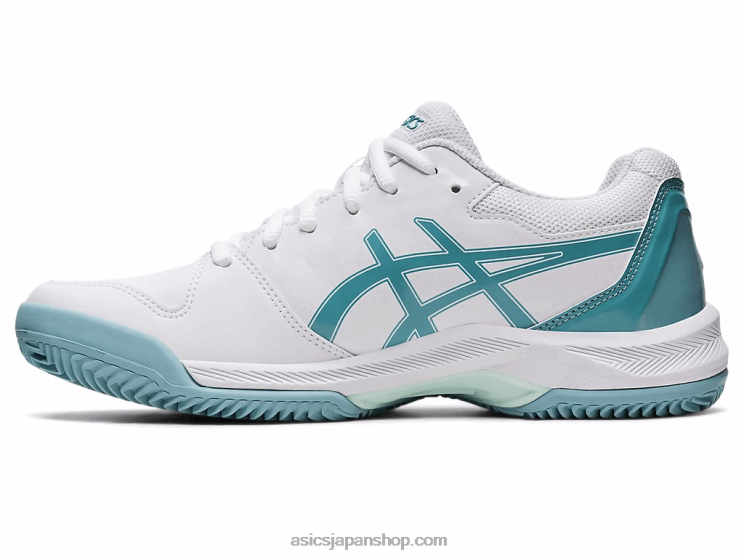 ジェルディディケート 7 クレイ L20V3184Asics ホワイト/スモークブルー