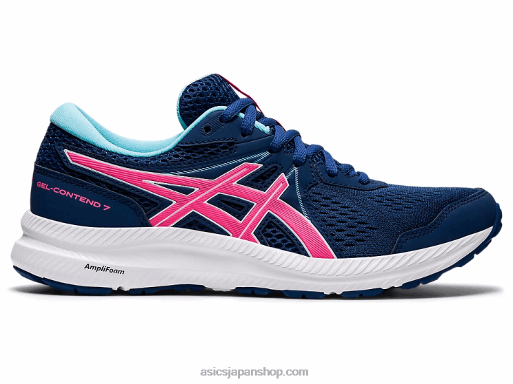 ジェルコンテント7 L20V3695Asics ミッドナイトブルー/ホットピンク