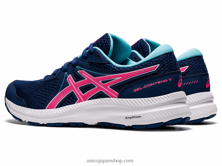 ジェルコンテント7 L20V3695Asics ミッドナイトブルー/ホットピンク