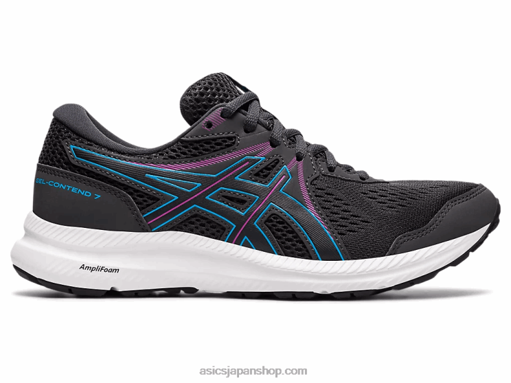 ジェルコンテント7 L20V4024Asics グラファイトグレー/デジタルアクア