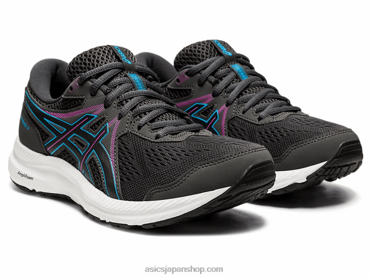 ジェルコンテント7 L20V4024Asics グラファイトグレー/デジタルアクア