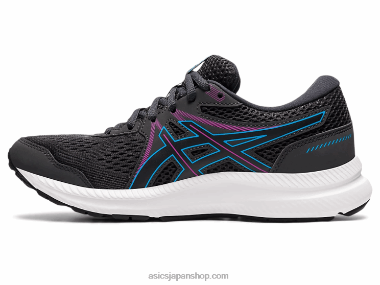 ジェルコンテント7 L20V4024Asics グラファイトグレー/デジタルアクア