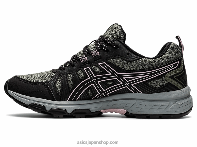 ゲルベンチャー7 L20V4118Asics 地衣類の緑/流域のバラ