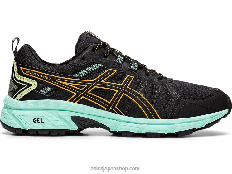 ゲルベンチャー 7 ワイド L20V4162Asics ブラック/オレンジポップ