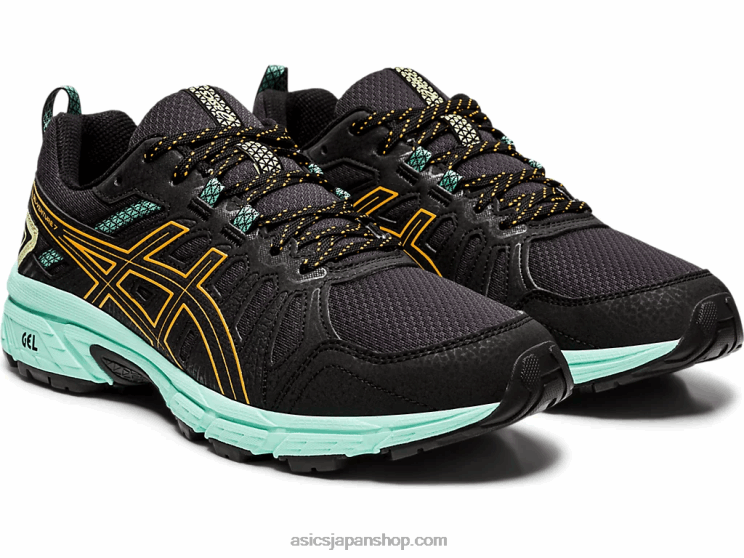 ゲルベンチャー 7 ワイド L20V4162Asics ブラック/オレンジポップ