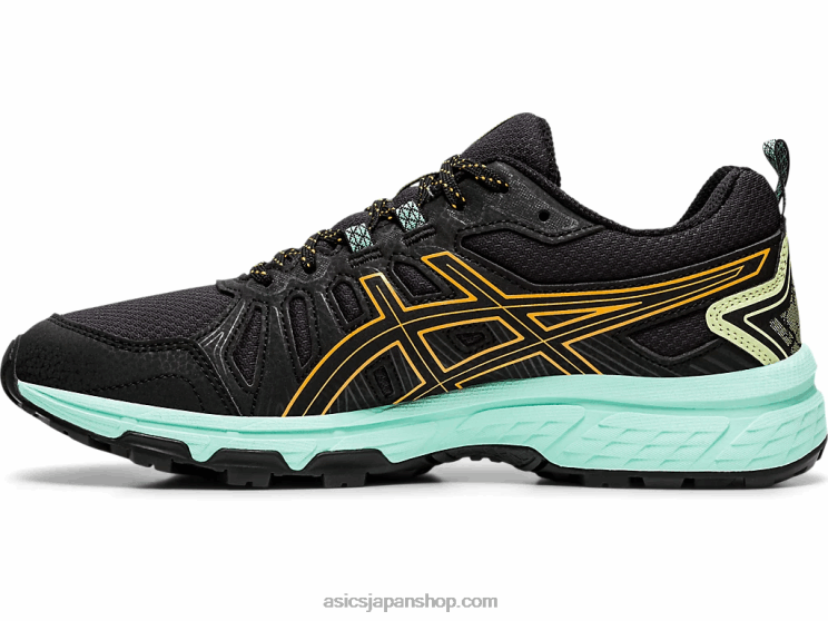 ゲルベンチャー 7 ワイド L20V4162Asics ブラック/オレンジポップ
