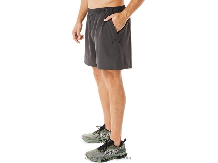 メンズ 7インチ ウーブン ショートパンツ L20V953Asics 黒曜石グレー