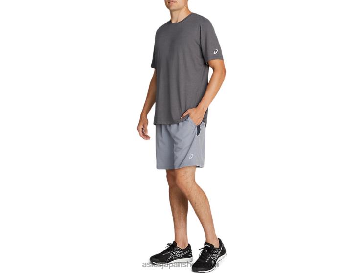 メンズ 7インチ PR LYTE ショート L20V2053Asics シートロック スペースダイプリント/グレー