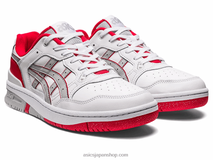 元89 L20V149Asics ホワイト/クラシックレッド