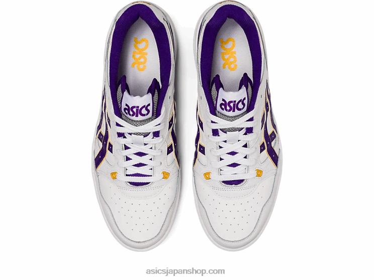 元89 L20V657Asics ホワイト/ジェントリーパープル
