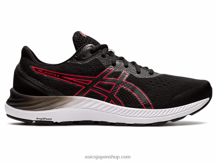 ゲルエキサイト8 L20V1696Asics ブラック/エレクトリックレッド