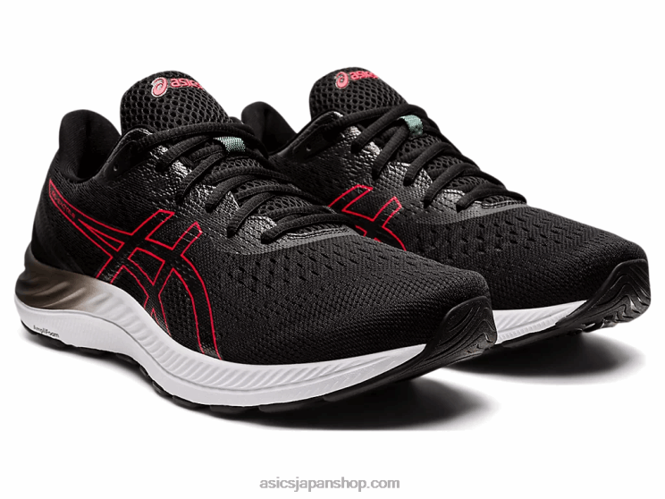 ゲルエキサイト8 L20V1696Asics ブラック/エレクトリックレッド