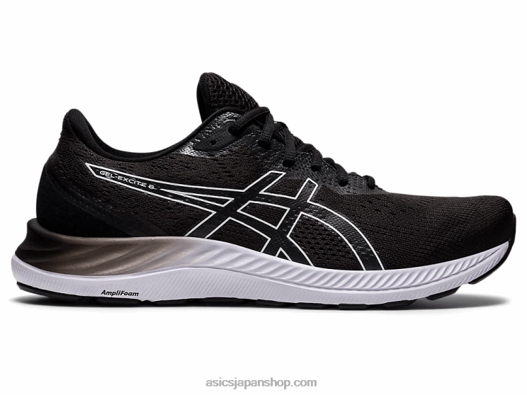 ゲルエキサイト8 L20V1701Asics 黒、白