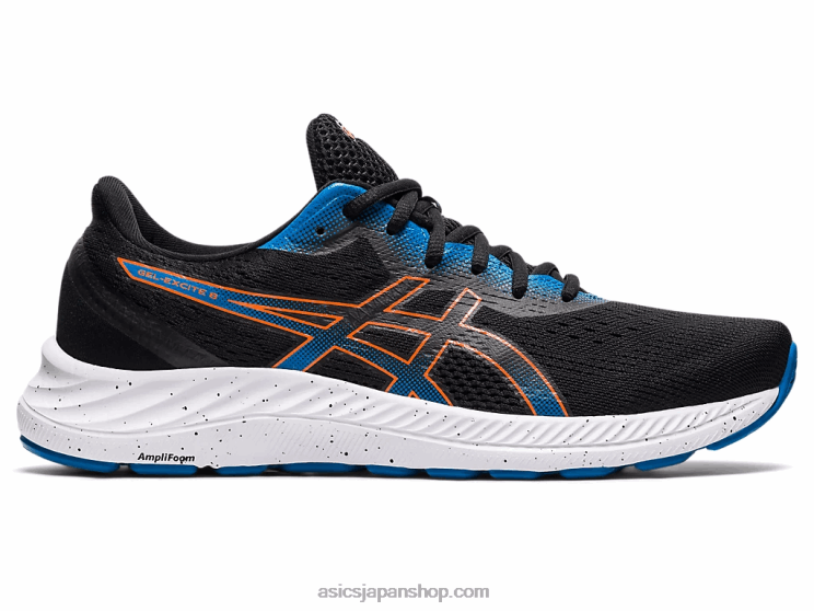 ゲルエキサイト8 L20V1938Asics ブラック/マリーゴールドオレンジ