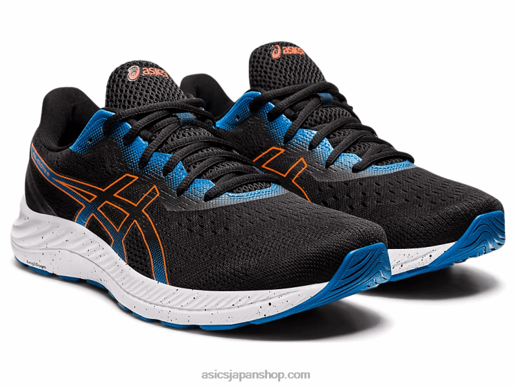 ゲルエキサイト8 L20V1938Asics ブラック/マリーゴールドオレンジ