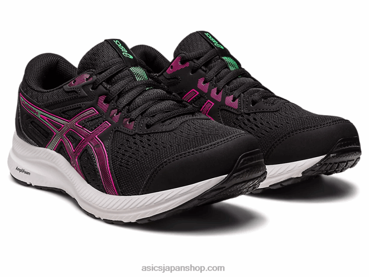 ジェルコンテント 8 ワイド L20V2435 Asicsブラック/ピンクレイブ