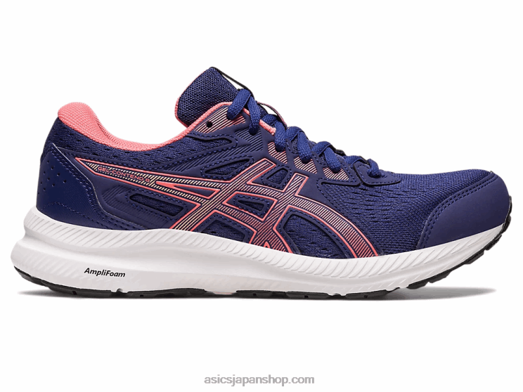 ジェルコンテント 8 ワイド L20V2455Asics インディゴブルー/パパイヤ