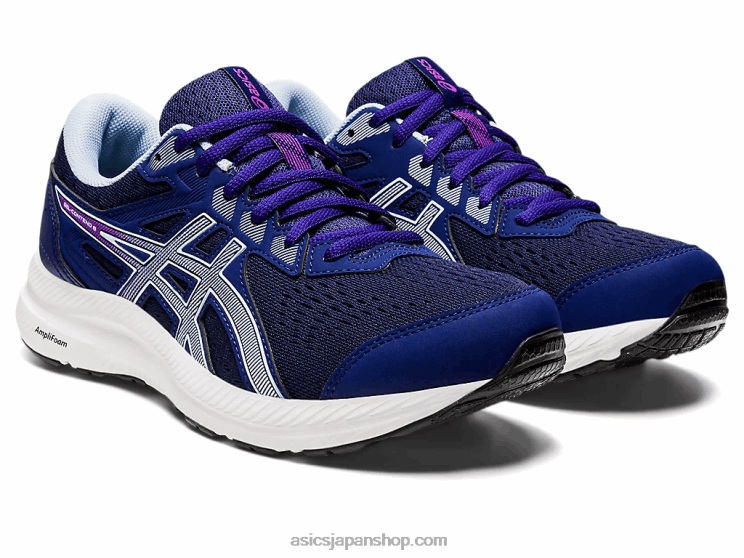 ジェルコンテント 8 ワイド L20V2597Asics ダイブブルー/ソフトスカイ