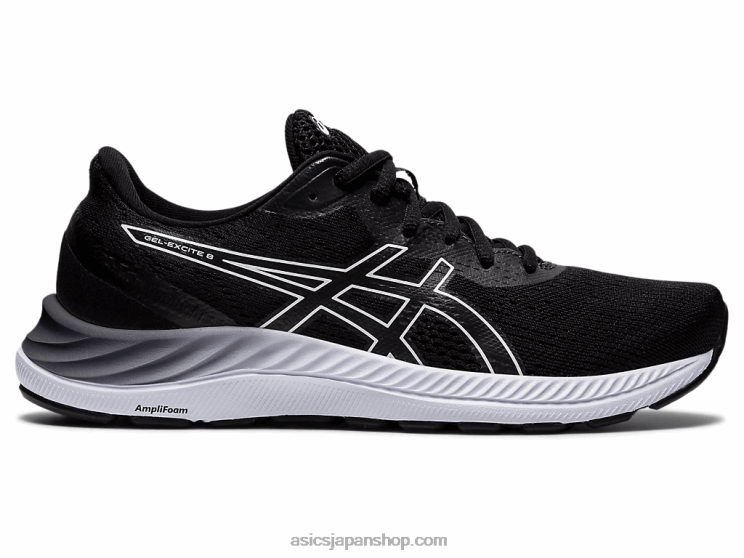 ゲルエキサイト8 L20V3437Asics 黒、白