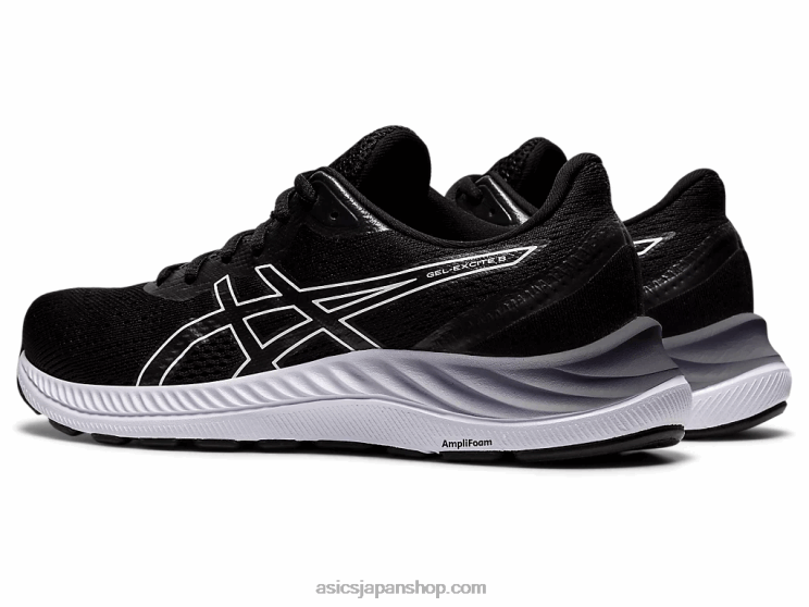 ゲルエキサイト8 L20V3437Asics 黒、白