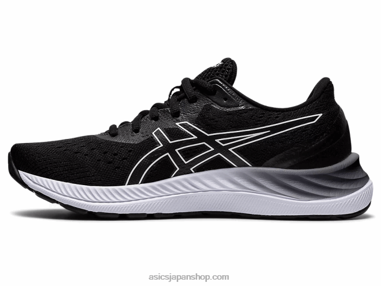 ゲルエキサイト8 L20V3437Asics 黒、白