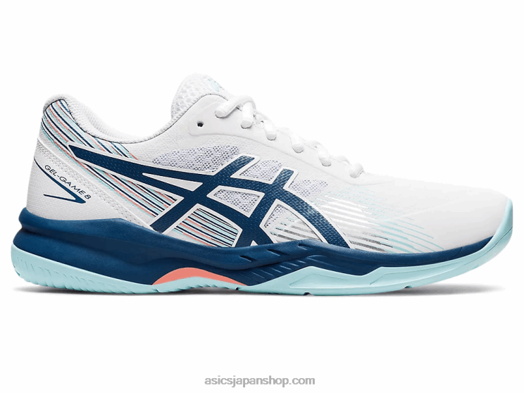 ゲルゲーム8 L20V3532Asics ホワイト/ライトインディゴ