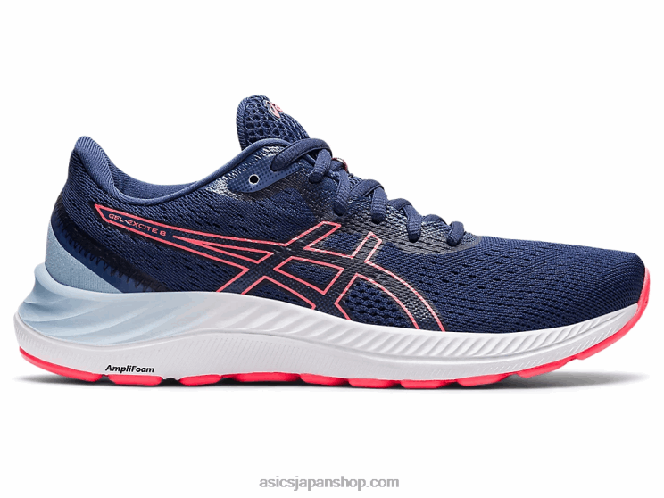 ゲルエキサイト8ワイド L20V3595Asics サンダーブルー/ブレイジングコーラル