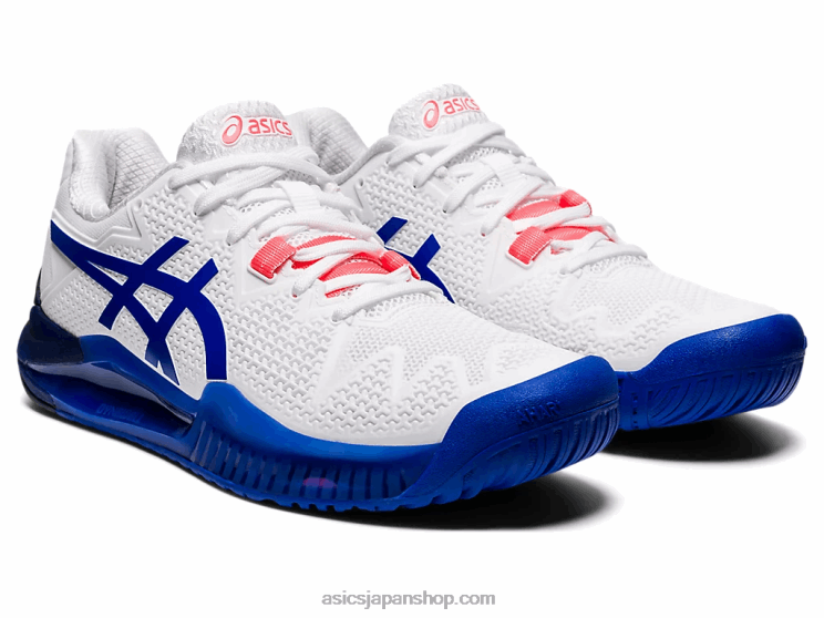 ゲル解像度 8 L20V3867Asics ホワイト/ラピスラズリブルー