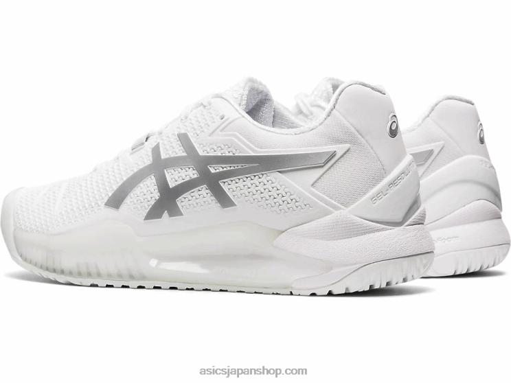 ゲル解像度 8 L20V4186Asics ホワイト/ピュアシルバー