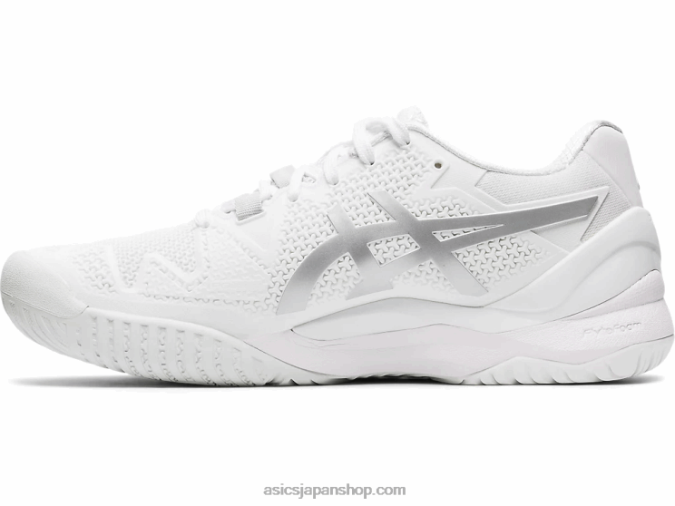 ゲル解像度 8 L20V4186Asics ホワイト/ピュアシルバー