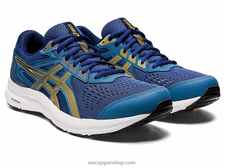 ジェルコンテント 8 エクストラワイド L20V718Asics 紺碧/琥珀