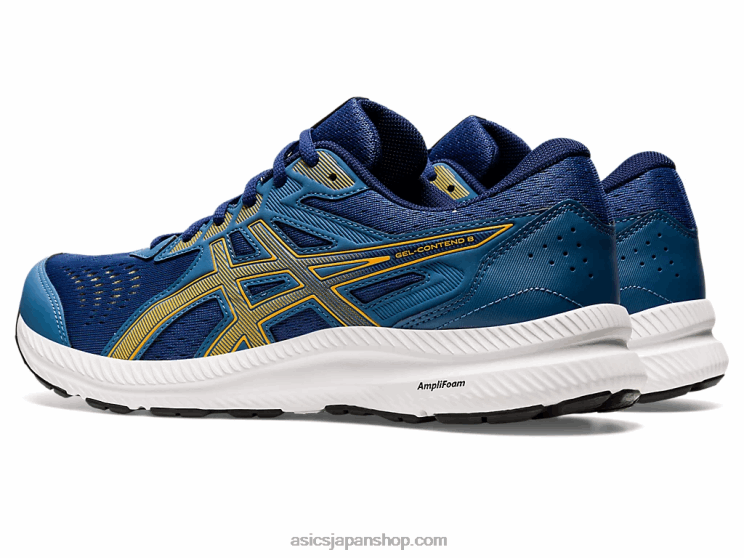ジェルコンテント 8 エクストラワイド L20V718Asics 紺碧/琥珀