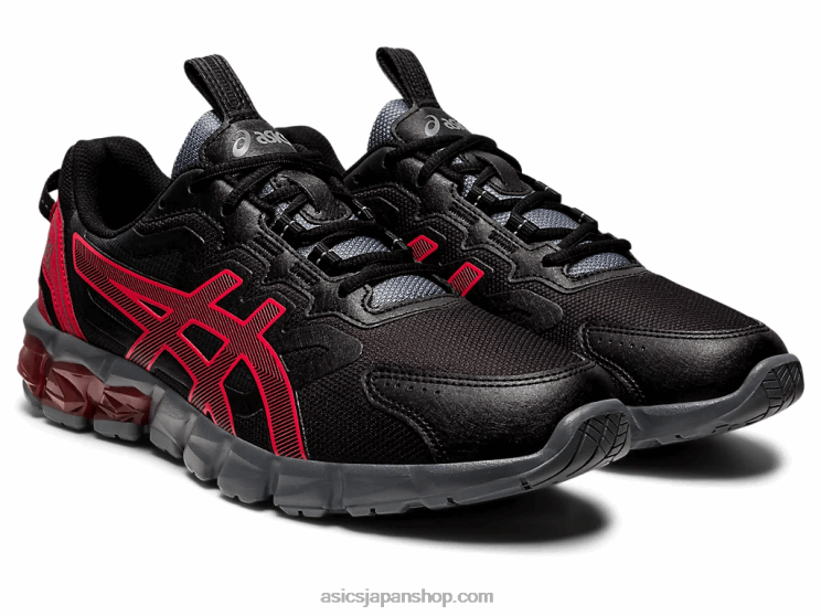 ゲル量子 90 3 L20V711Asics 黒/赤の警告
