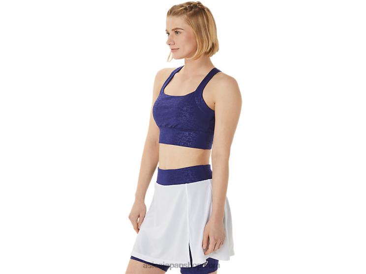 女性の新しいストロング 92 プリント ブラジャー L20V3011Asics ジャパン ブラッシュドエンボス ダイブブルー