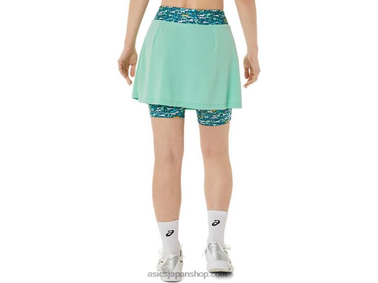 女性の新しいストロング 92 スコート L20V3057Asics シーフォーム/テニスジャパン ブラッシュドAOP