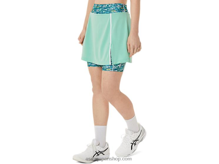 女性の新しいストロング 92 スコート L20V3057Asics シーフォーム/テニスジャパン ブラッシュドAOP